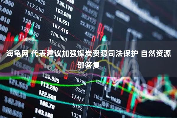 海龟网 代表建议加强煤炭资源司法保护 自然资源部答复